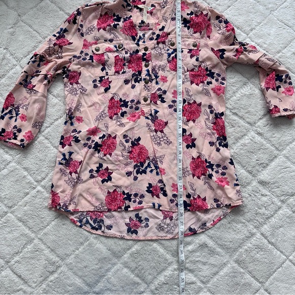 Matilda Jane | Pink Livery Millie Floral Ruffle Blouse | Size Medium - Picture 7 of 7